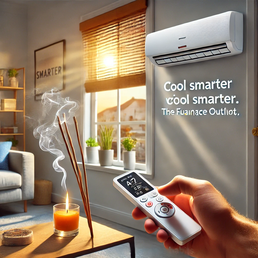 Homeowner performing quick checks: remote test, incense stick near window, mini-split operating