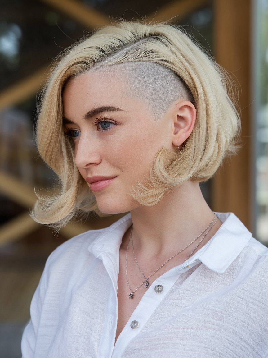 27. Undercut for Blonde Bob