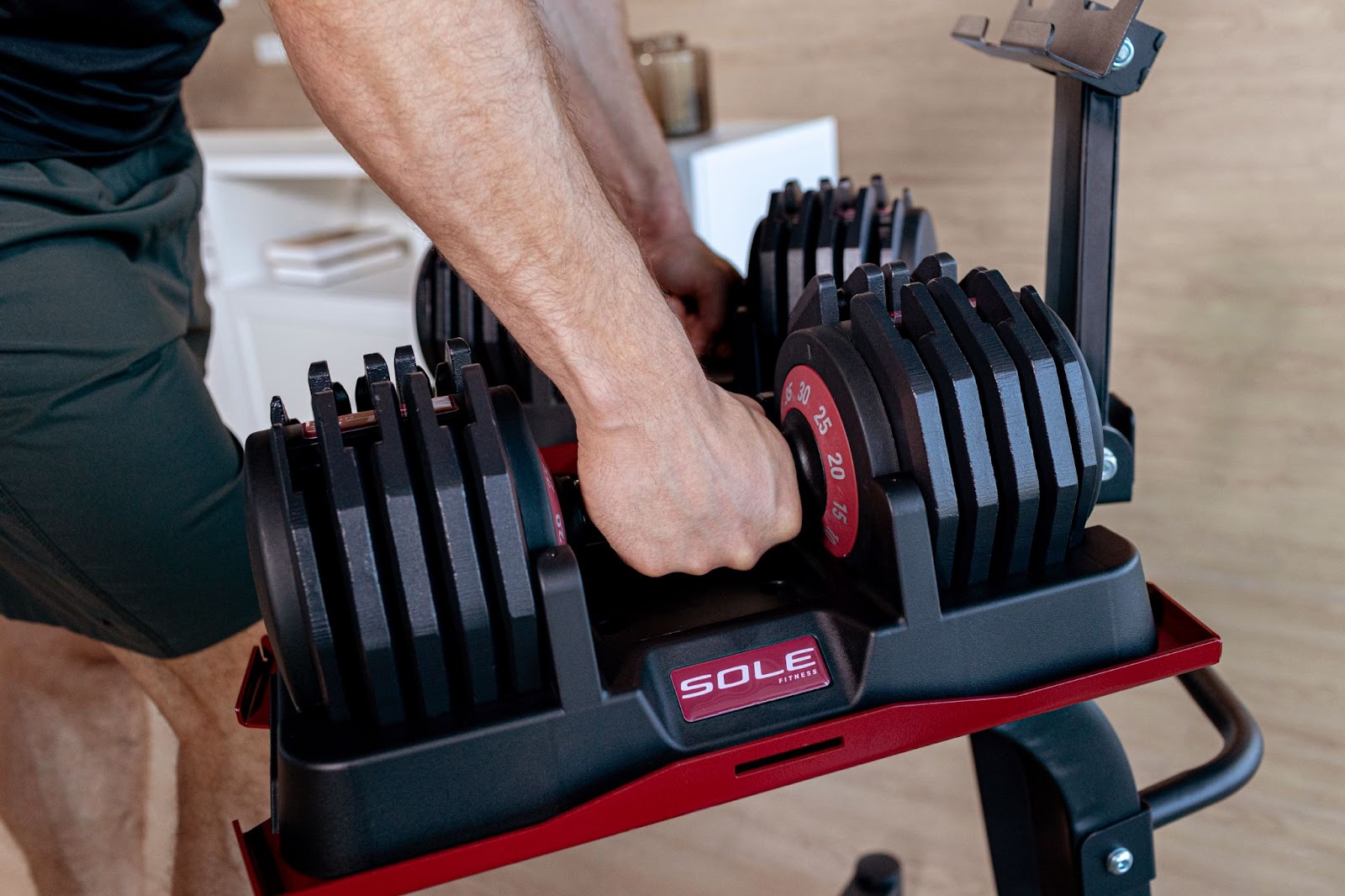 SOLE SW180 - Adjustable Dumbbells 80 lbs.