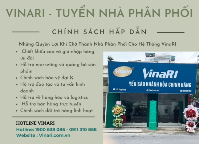 Lợi ích khi Đăng ký làm đại lý phân phối yến sào chính hãng Vinari