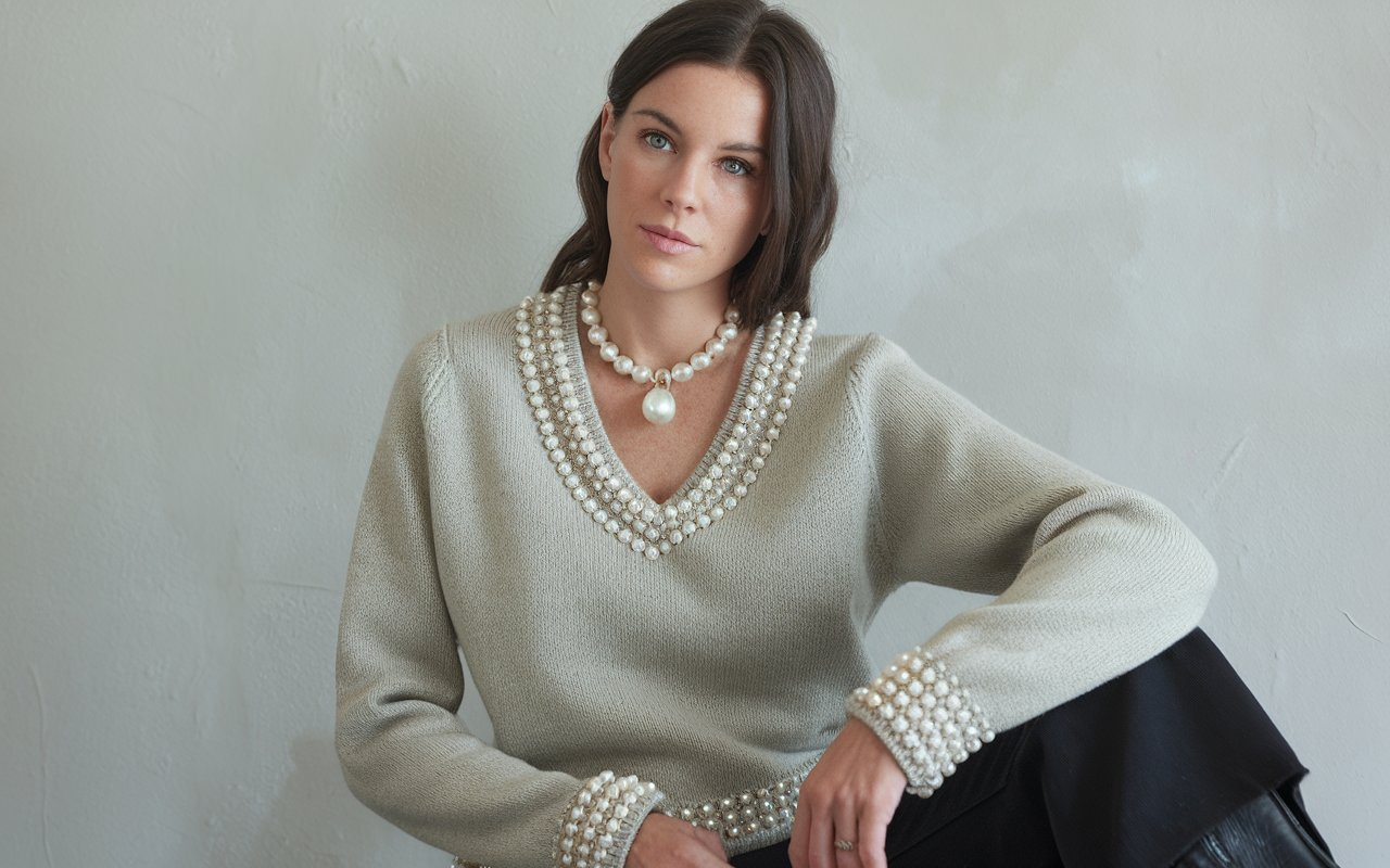 Pearl Sweater That Brett Cooper Wears