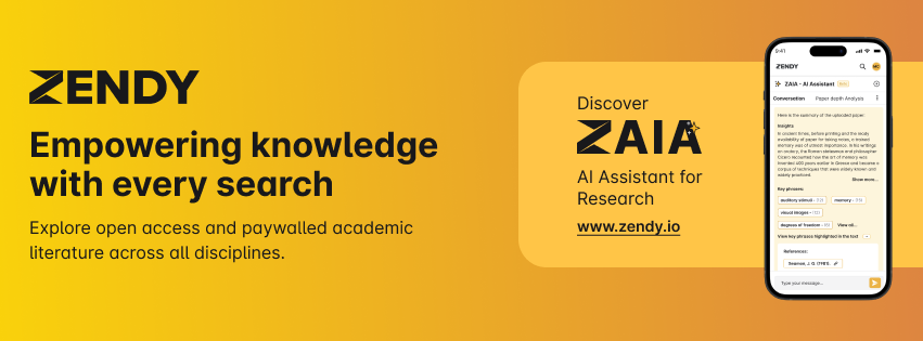 zendy
zaia
online library
digital library
AI tool for research