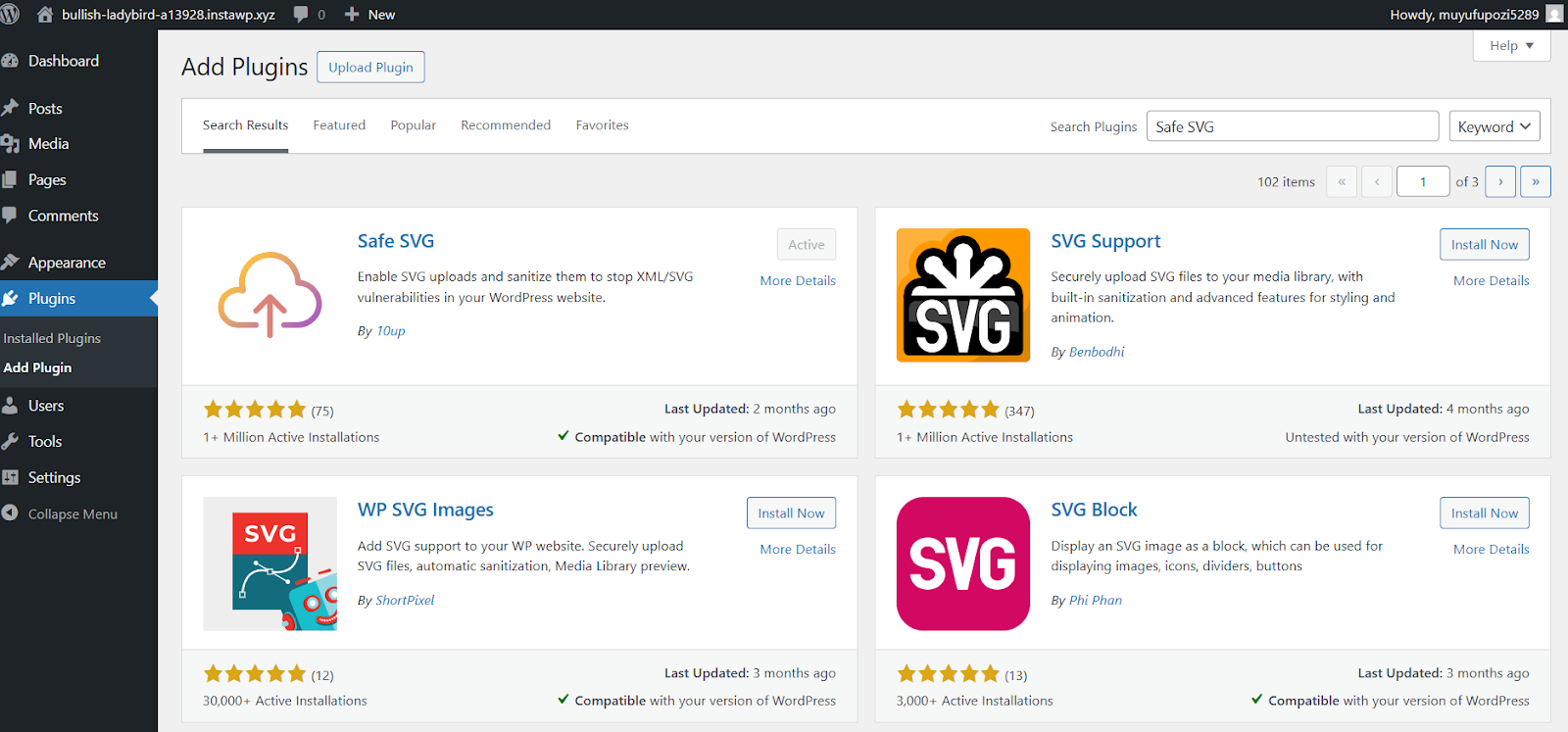 how to upload SVG to WordPress