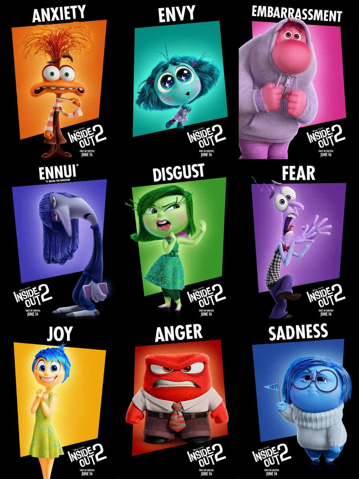 Inside Out 2 Returning Characters