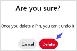 delete the pin