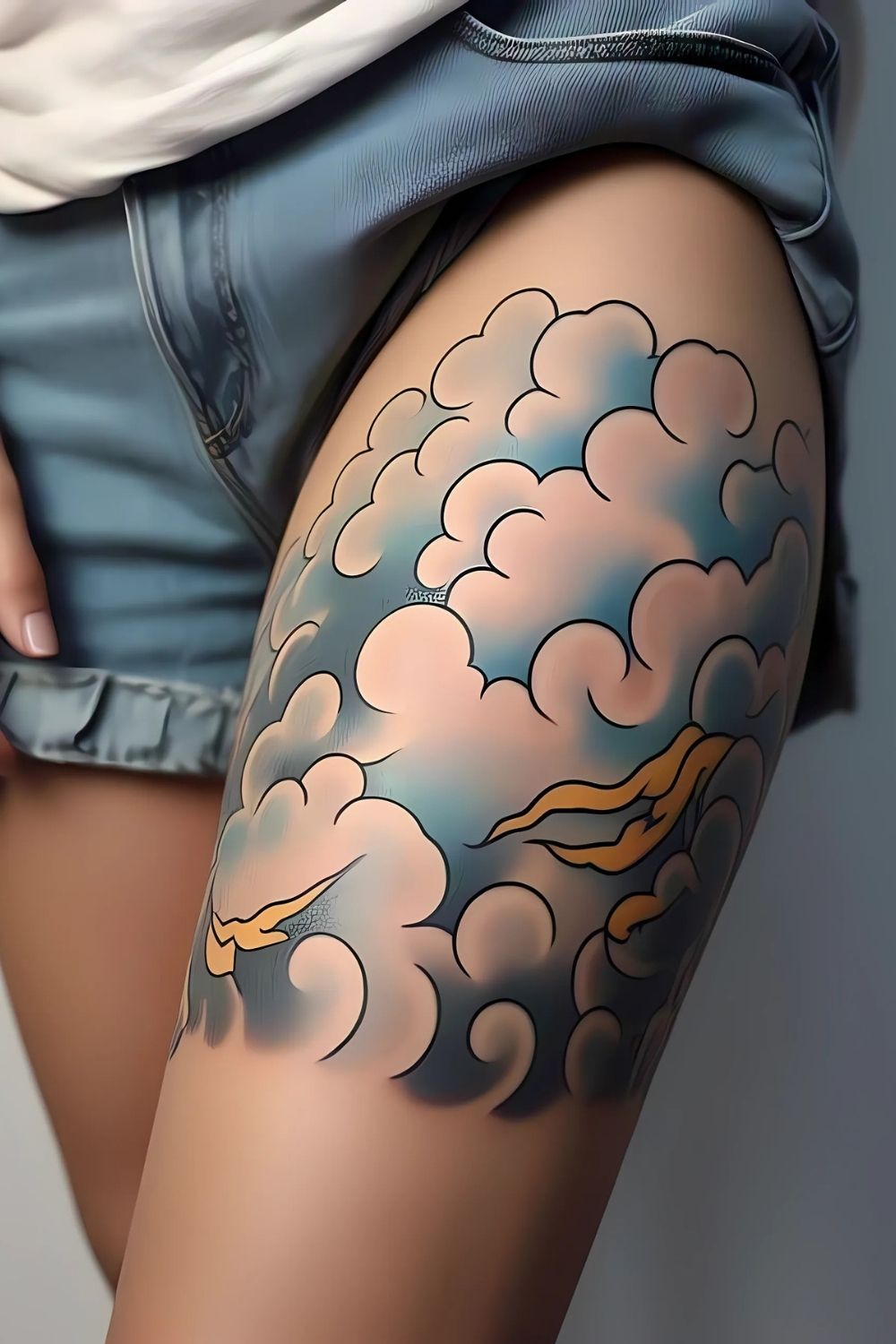 Dreamy Cloudscape Thigh