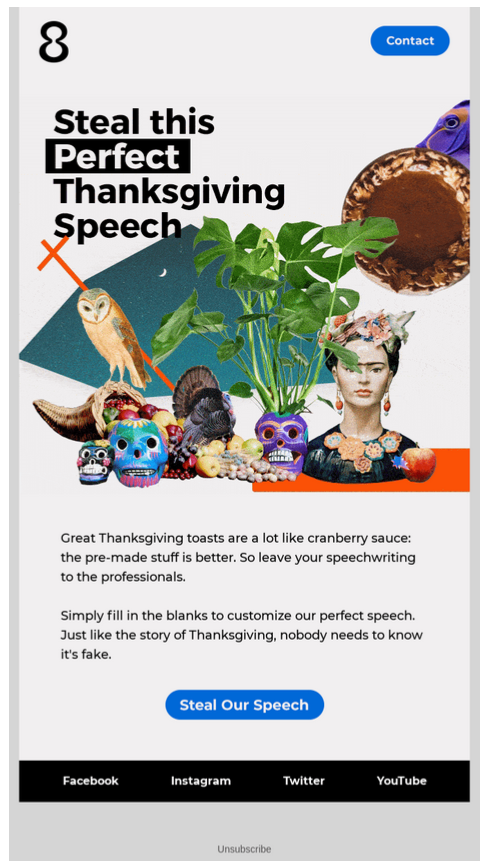 A poster with a picture of a person and a plant
Description automatically generated