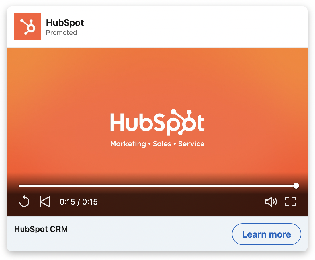 HubSpot’s Video Ad