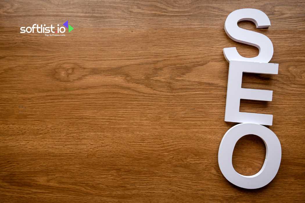 SEO letters stacked vertically on a wooden background