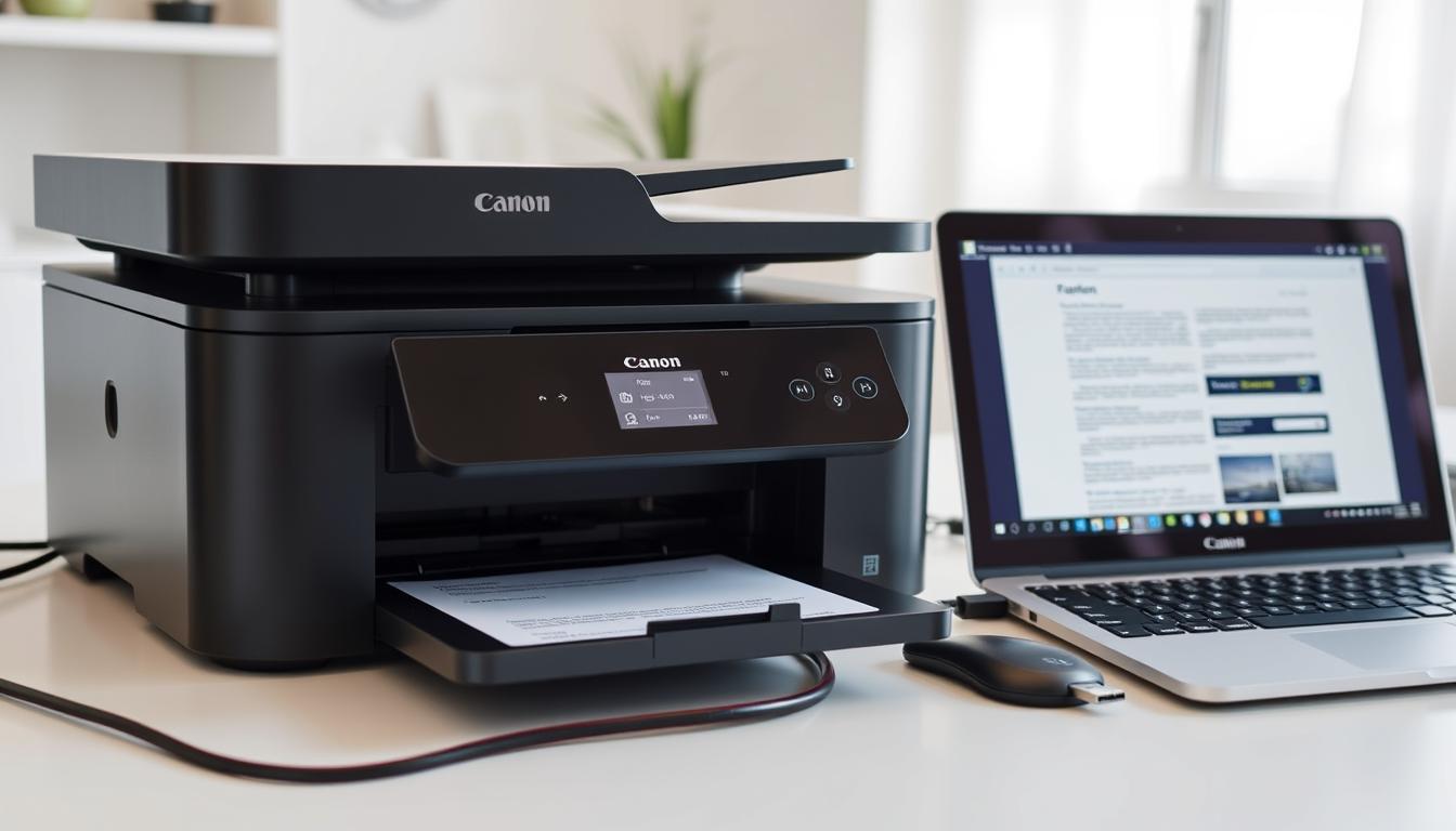 how to connect a canon printer to laptop​