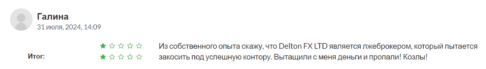 отзывы о делтон фх лдт