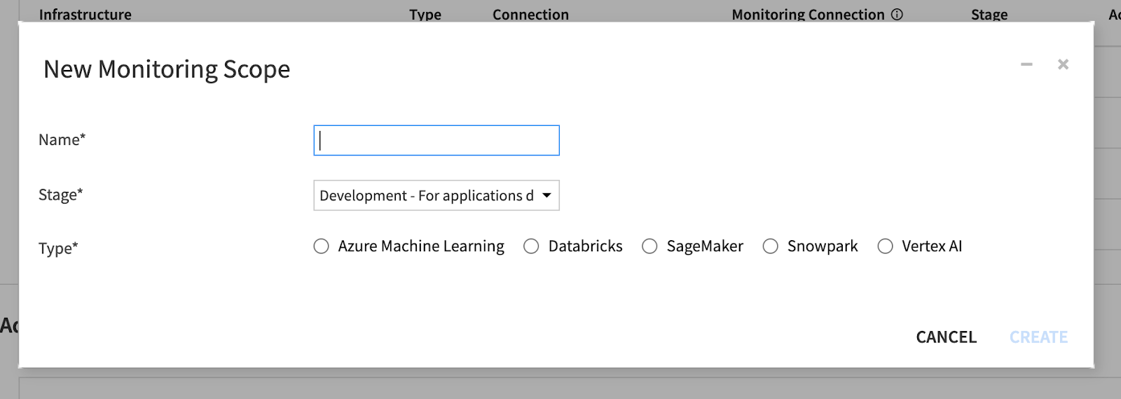 Add a scope to read deployment details from the cloud providers, Databricks, or Snowflake within the Unified Monitoring dashboard.