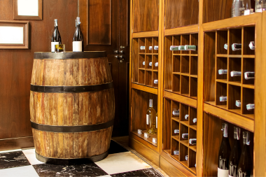 wine cellar design ideas ways to create a tasting haven wine barrel with checkered flooring custom built michigan