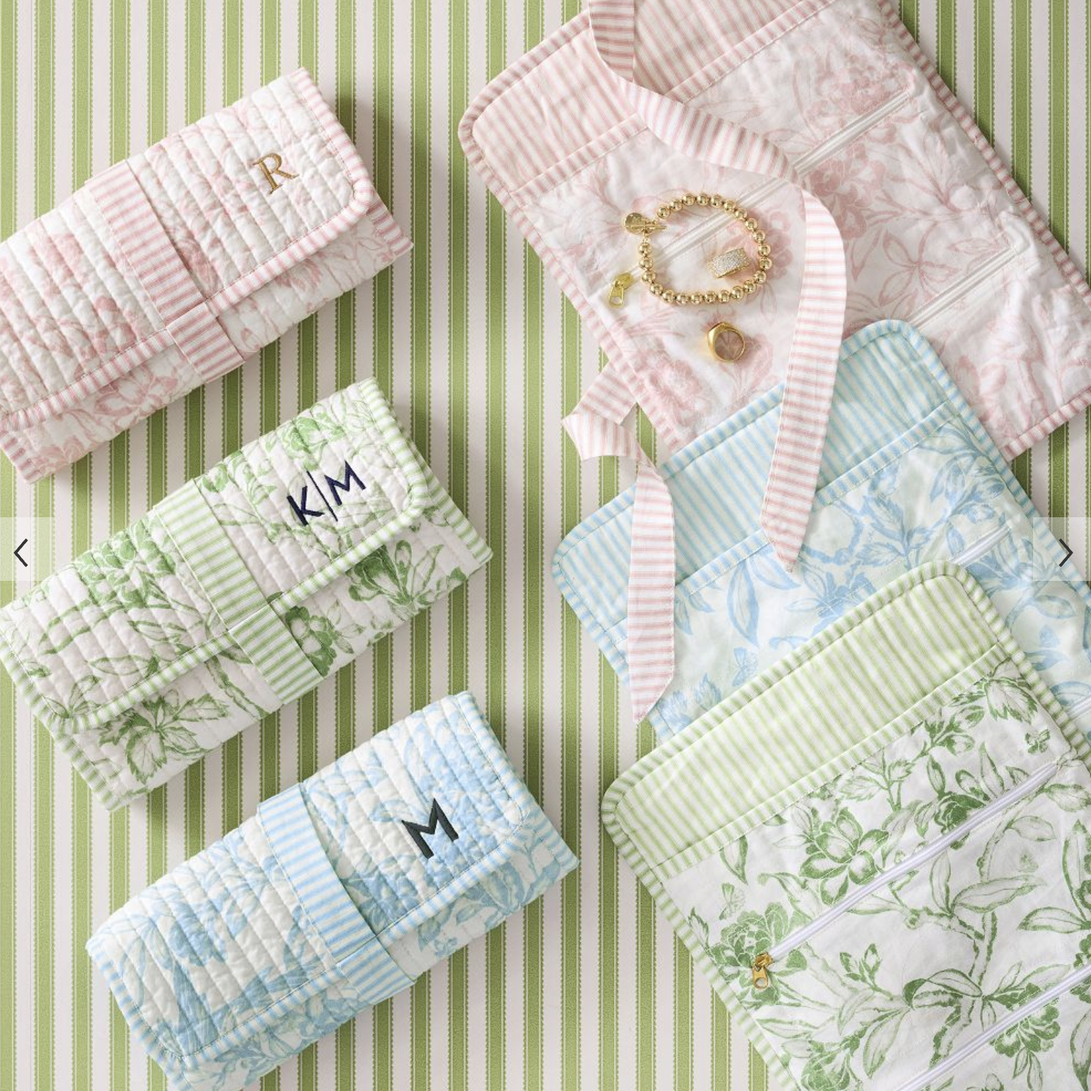 Mark & Graham Sanderson Quilted Jewelry Roll-Up