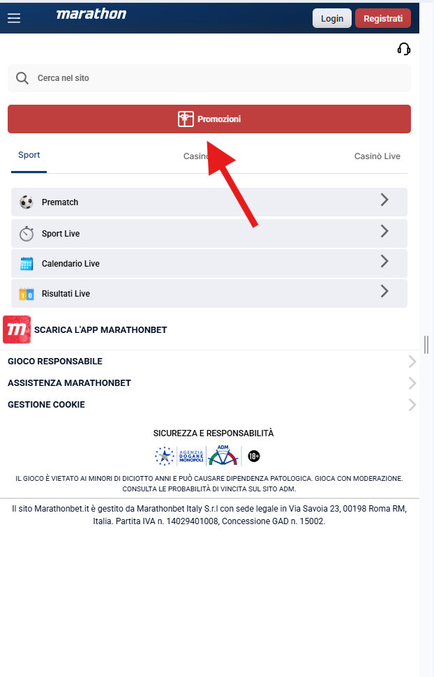 Marathonbet bonus di altro tipo