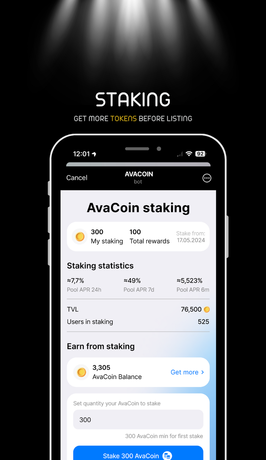 AVACOIN Telegram Game