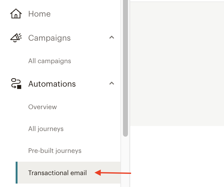 Mailchimp transactional emails