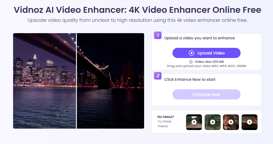 Vidnoz AI Video Enhancer