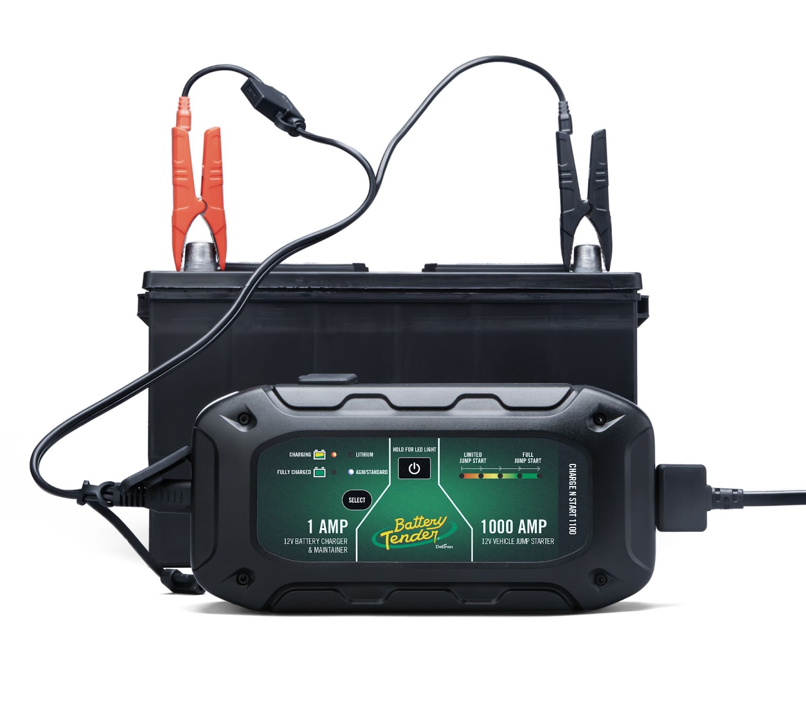 The Charge N Start 1100 - 1 AMP Battery Charger &amp; 1000 AMP Jump Starter