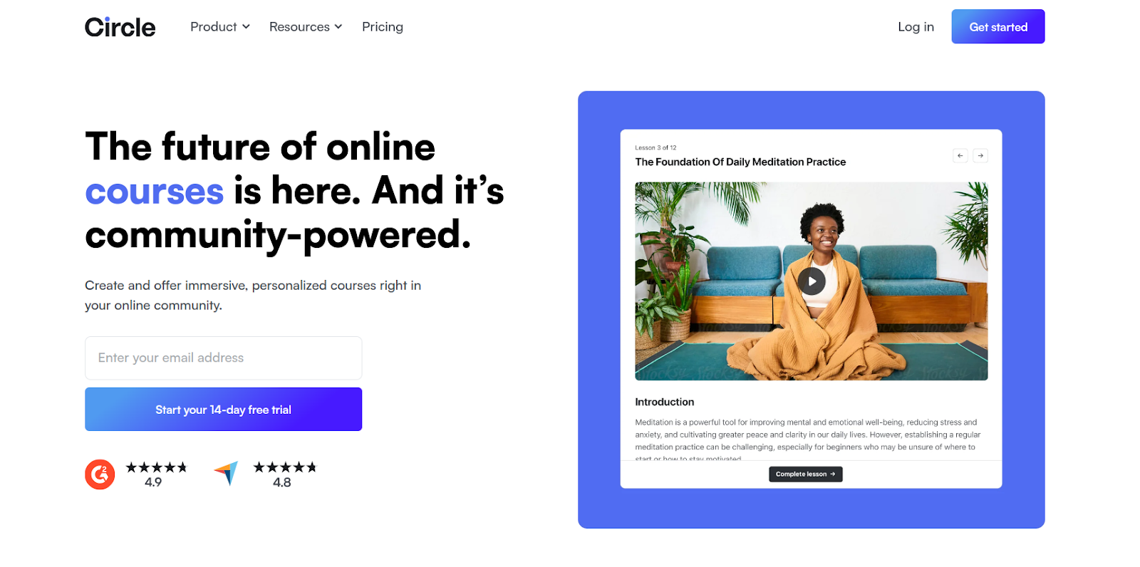 Circle community platform website