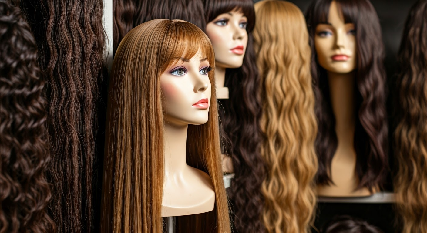 Organized wig storage display