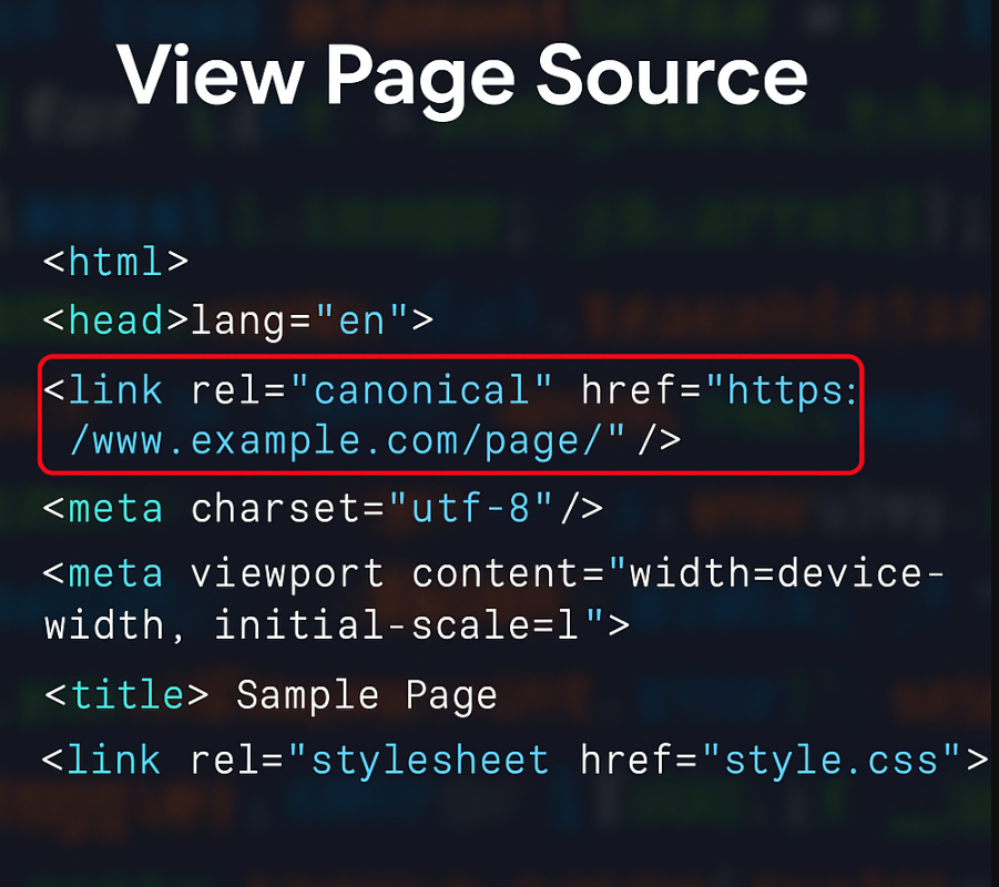 Canonical tag