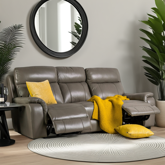 3 Seater Leather Recliner Sofa