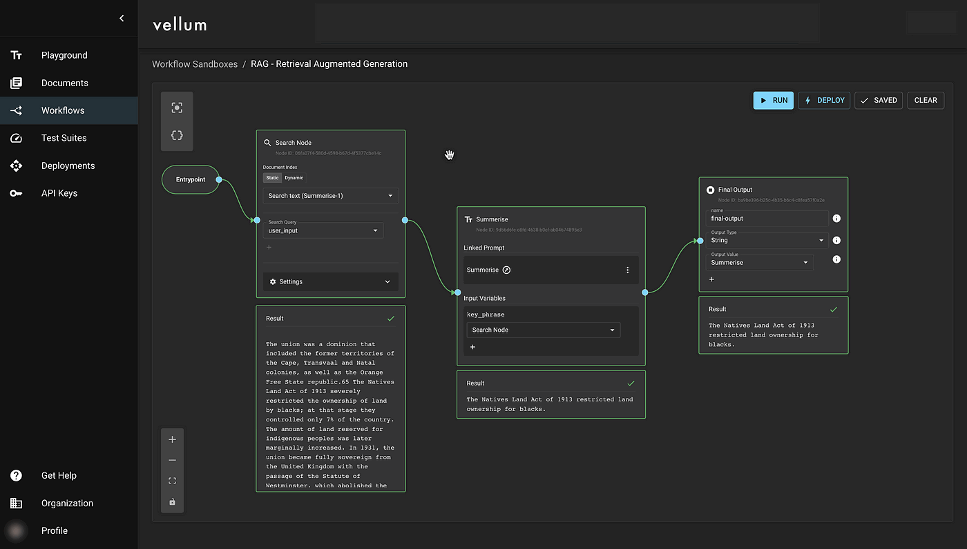 Vellum UI is relatively similar to Dify’s