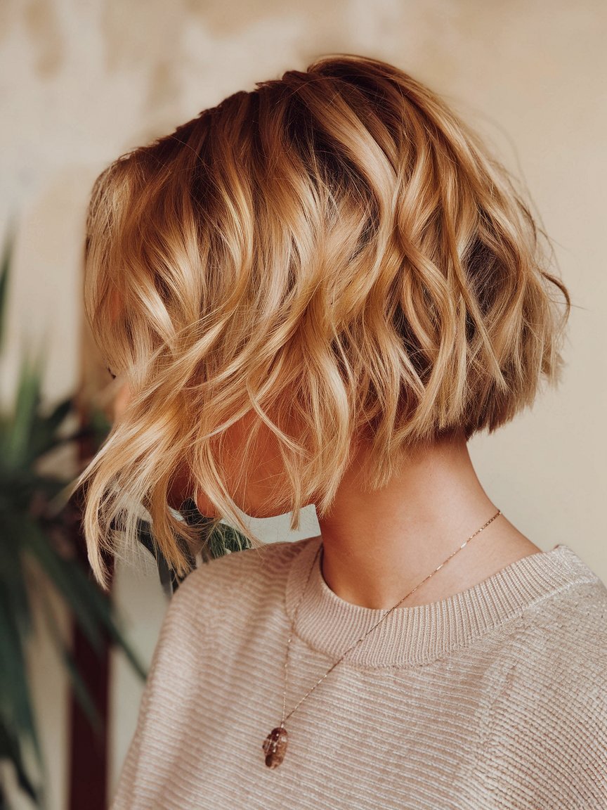 11. Rounded Jaw-Length Honey Blonde Bob