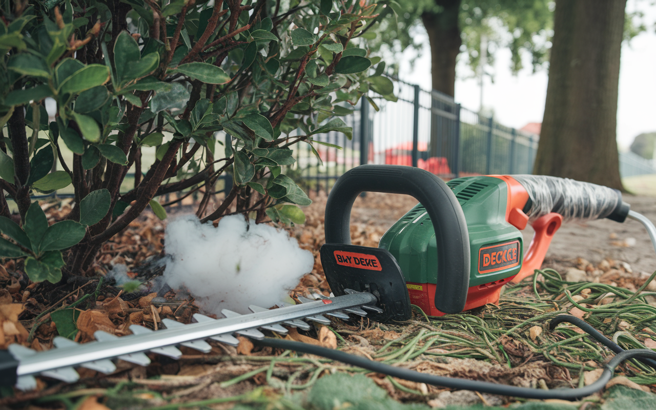 Black Decker LHT 2436 Hedge Trimmer Smokes and Stops