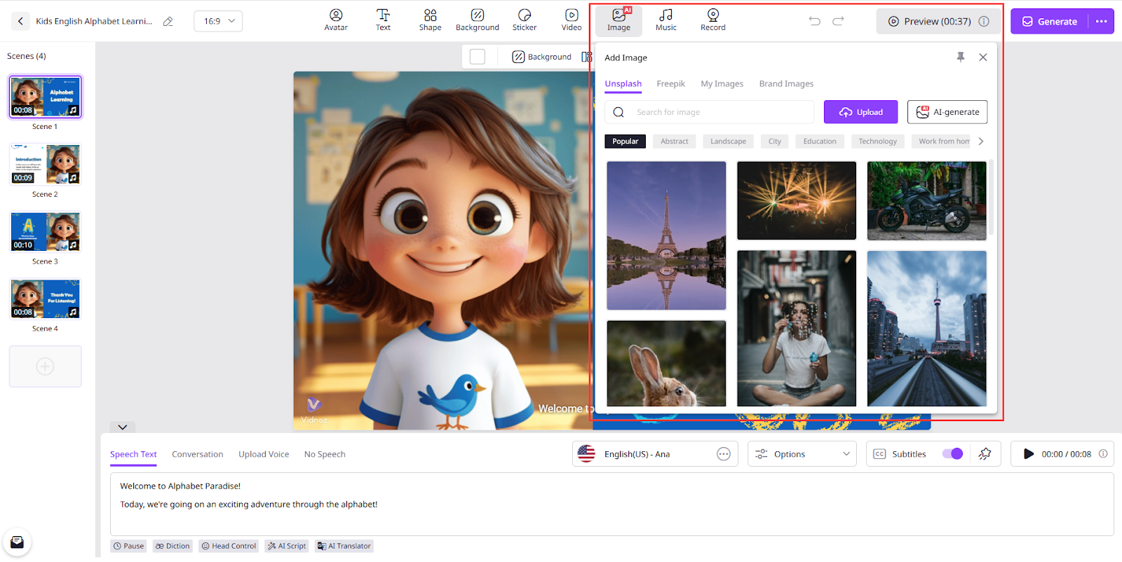How to Overlay a Picture on a Video Free With Vidnoz AI
