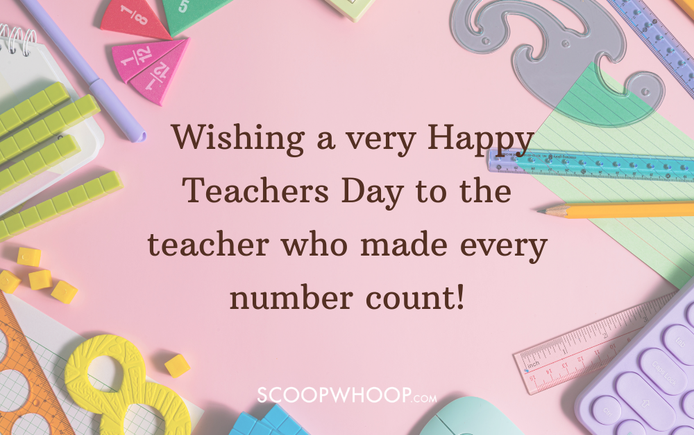 Teachers day wishes for maths teacher