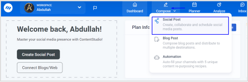 selecting Social Post