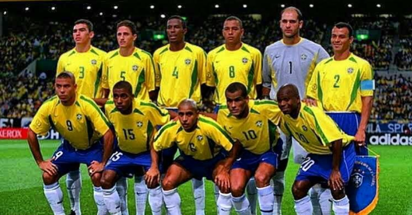 Elenco do Brasil campeão da Copa do Mundo em 2002