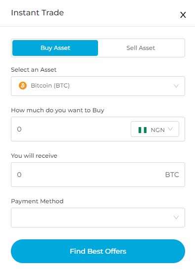 how to buy BTC on TransferXO