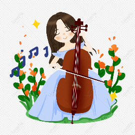 Cartoon Girl Playing Cello PNG Free Download And Clipart Image For Free  Download - Lovepik | 401347563