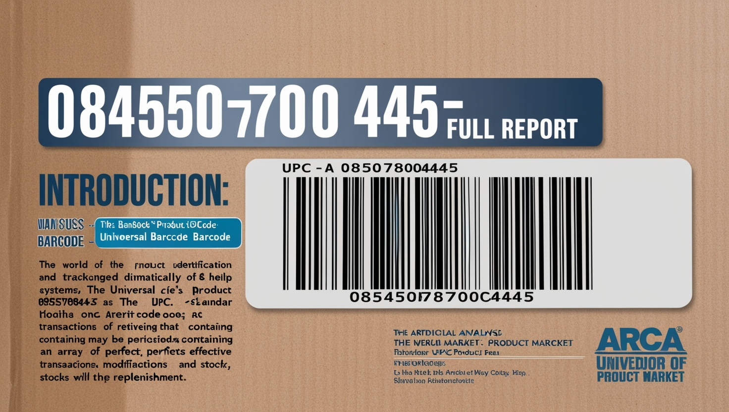 UPC-A 085507800445​