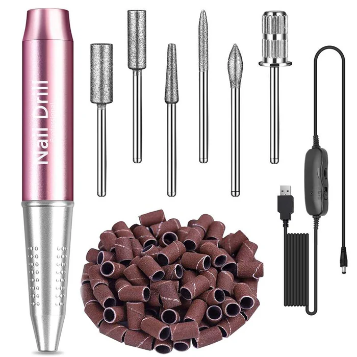 Portable Electric Nail Drill - Pink