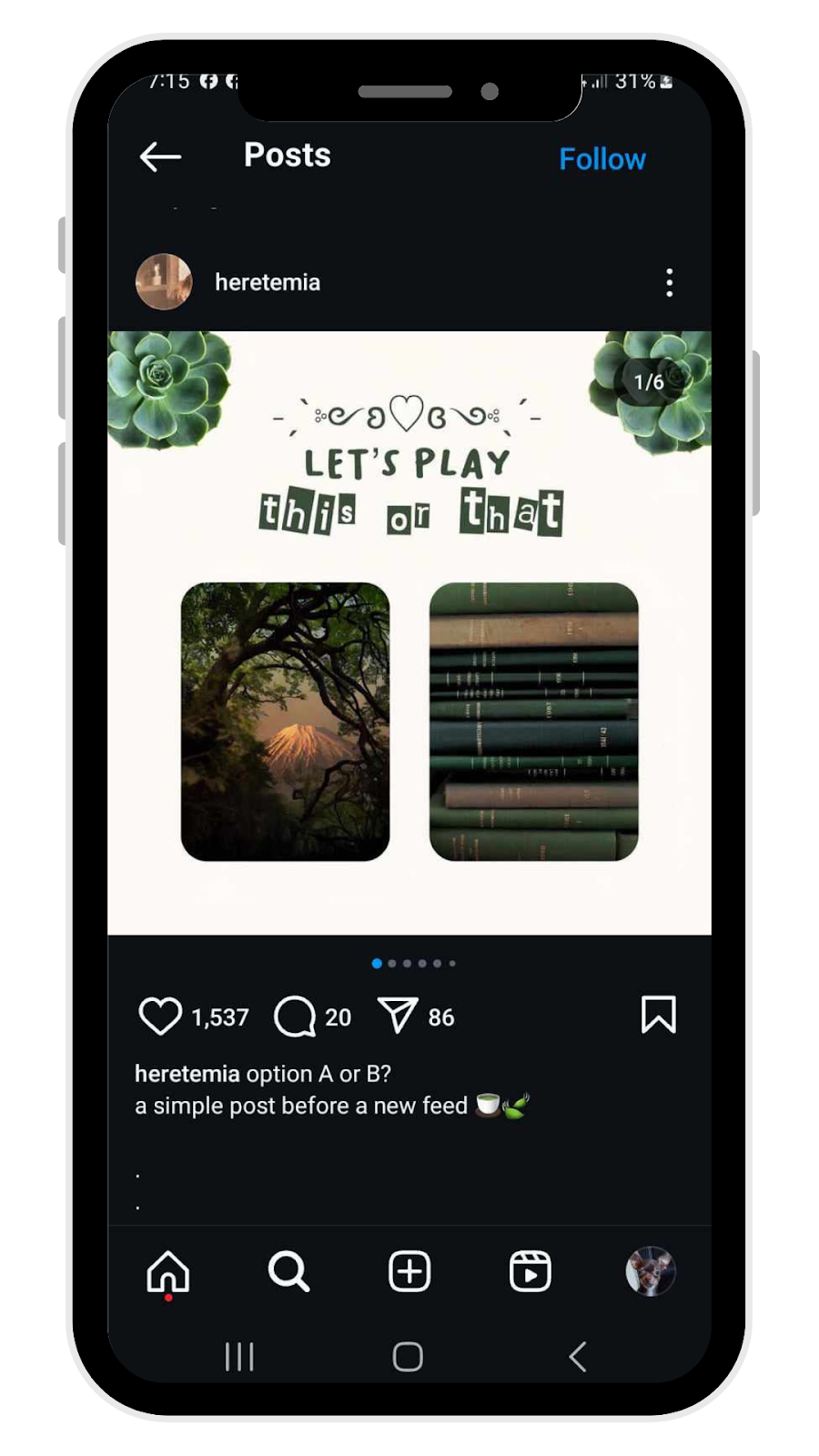 Instagram Post Ideas - ‘This or That’ Posts 
