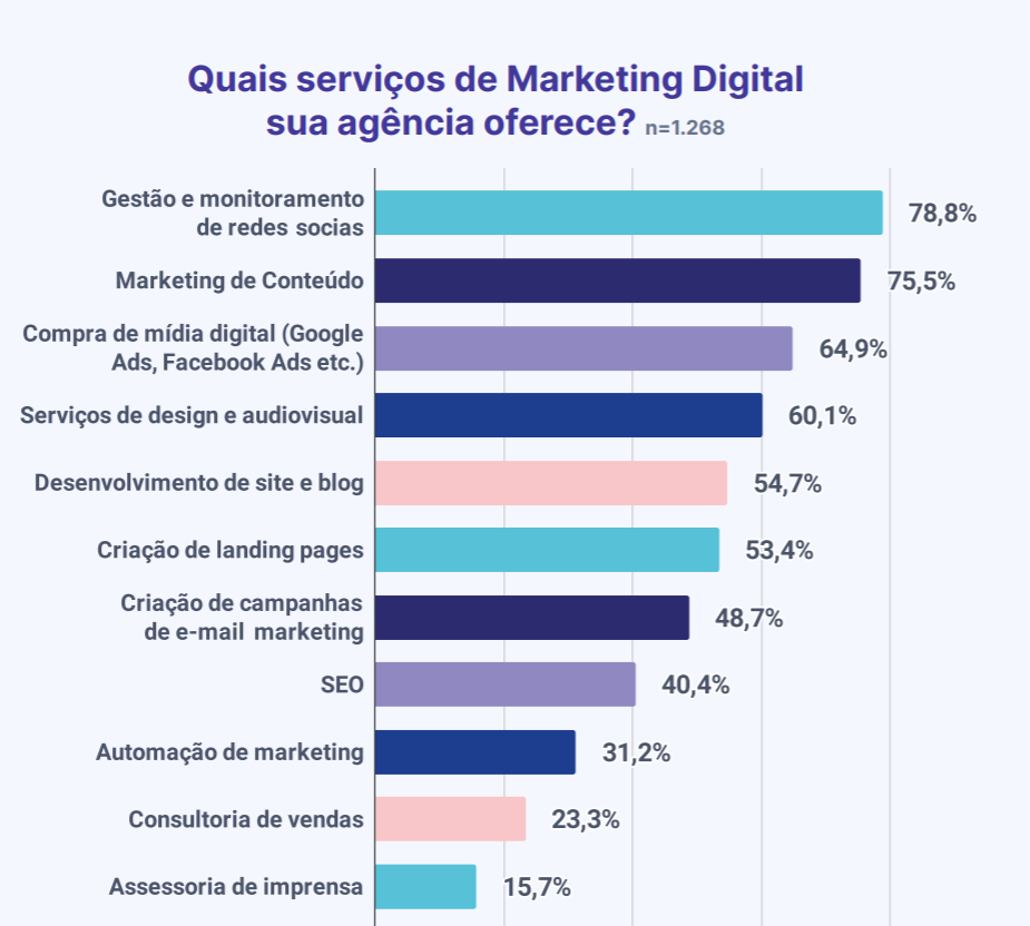 Infográfico: Quais serviços de Markeing Digital sua agência oferece?