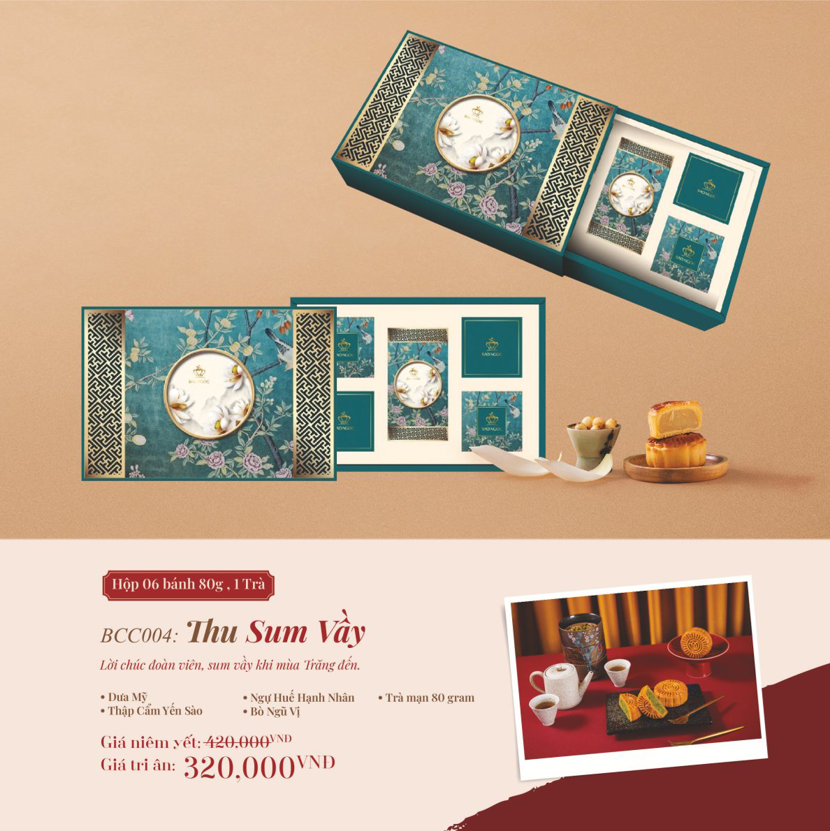 Hộp bánh trung thu cao cấp THU SUM VẦY