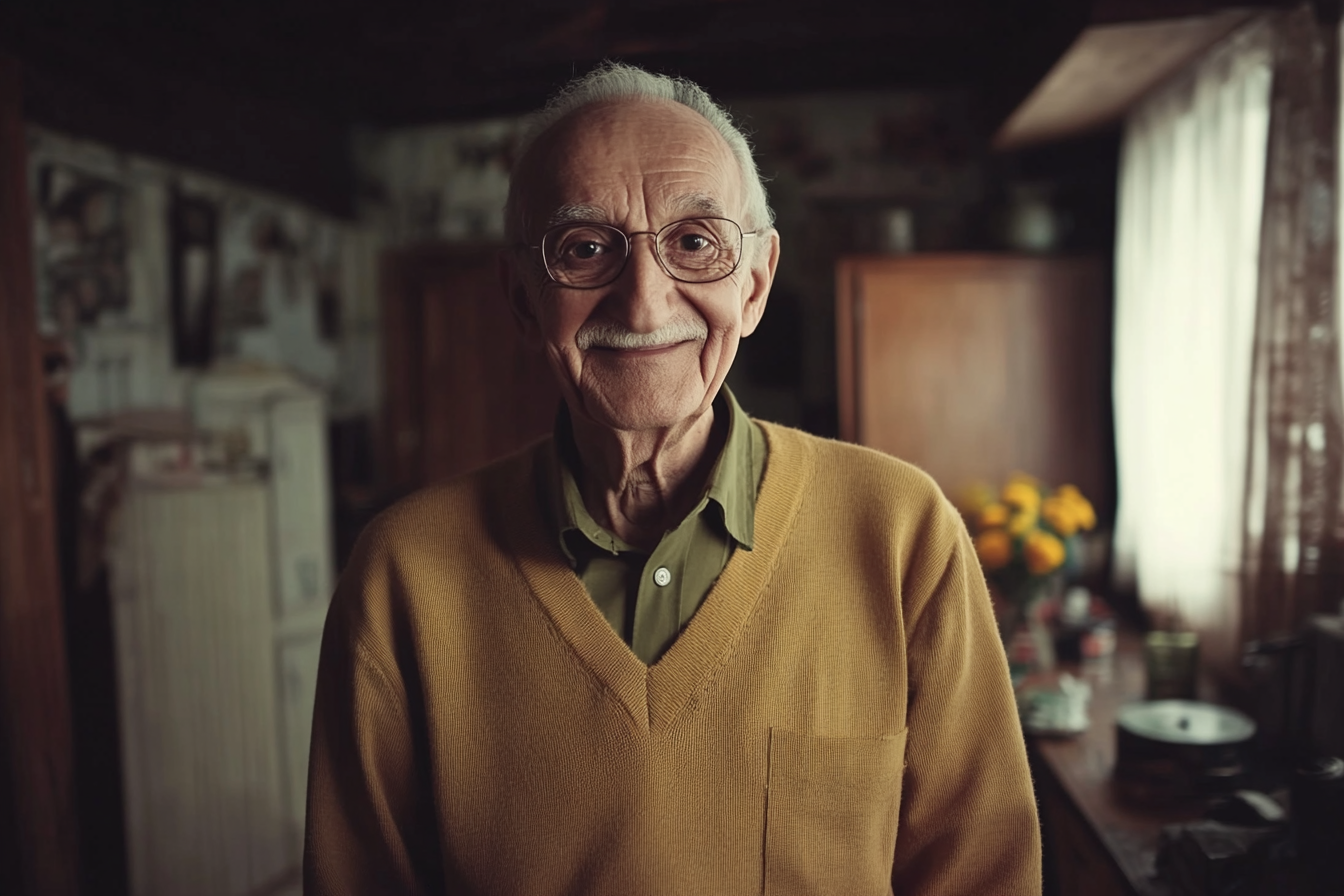 An older man smiling | Source: Midjourney