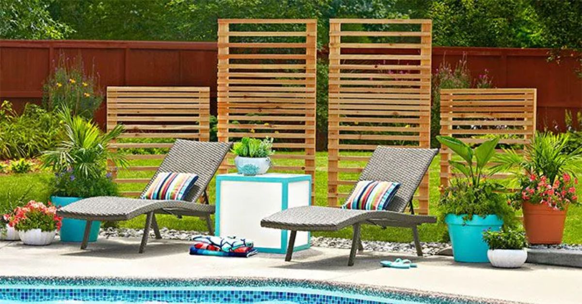 Wooden Slat Privacy Screens