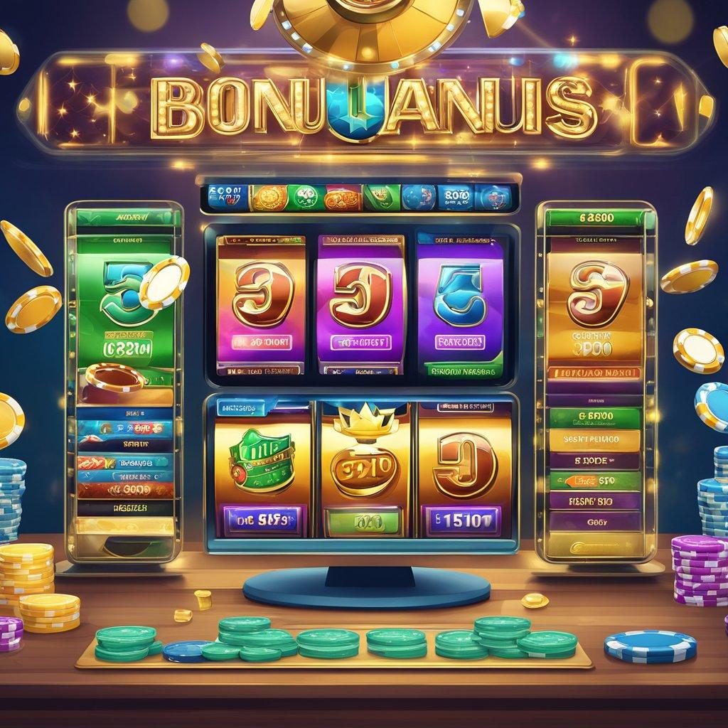 A computer screen displaying various online casino bonus offers with an Australian theme