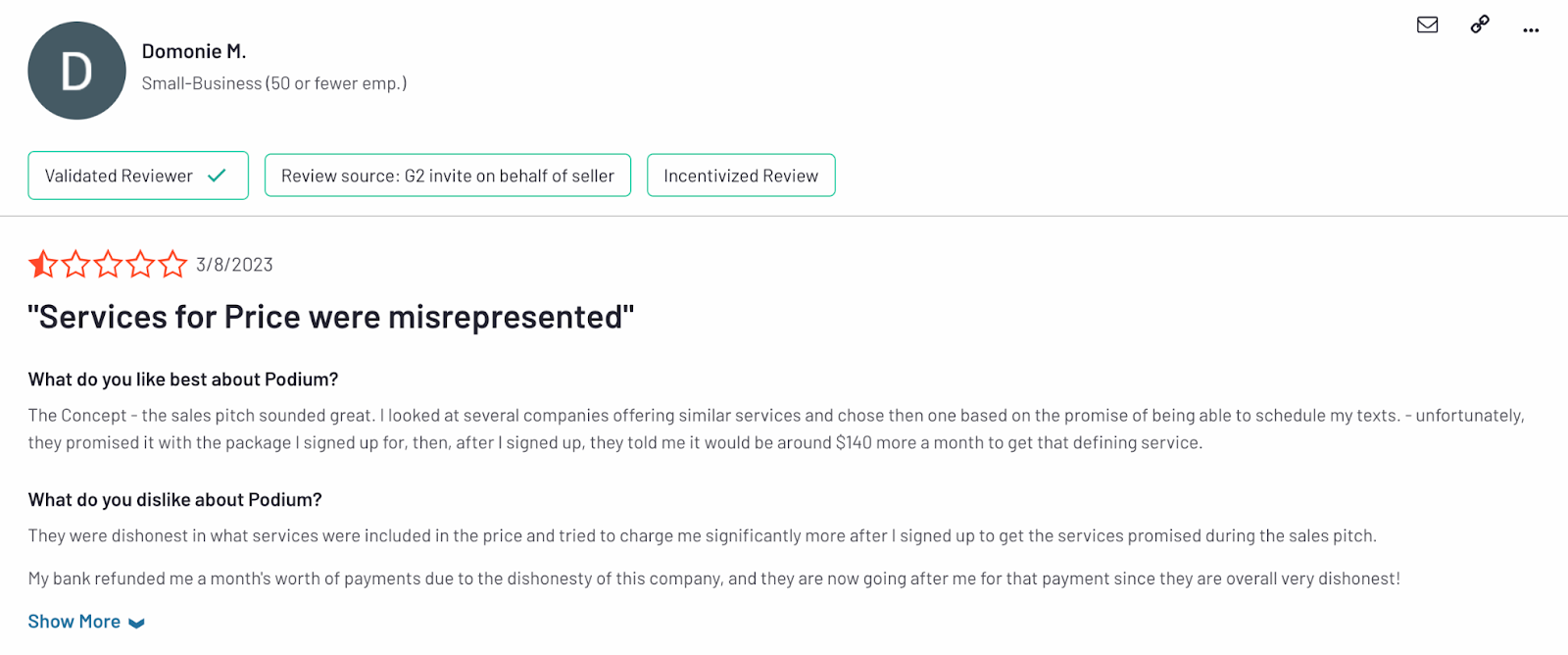Podium Ratings and Customer Reviews: