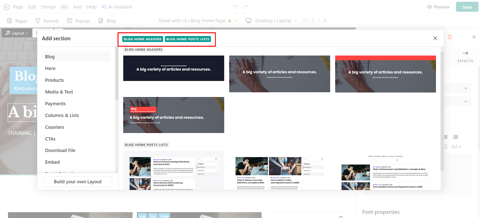 Blogging tools