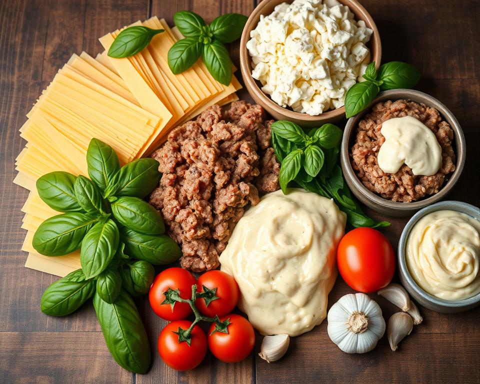 Liguarian Lasagna Ingredients