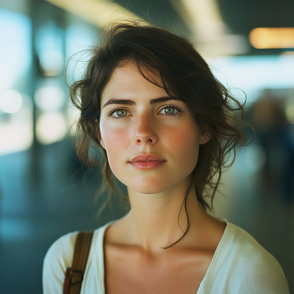 A woman at the airport | Source: Midjourney