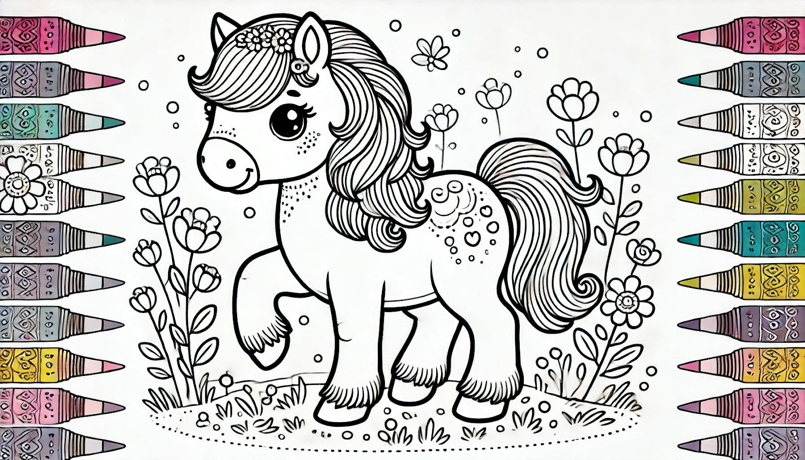 poney para colorir