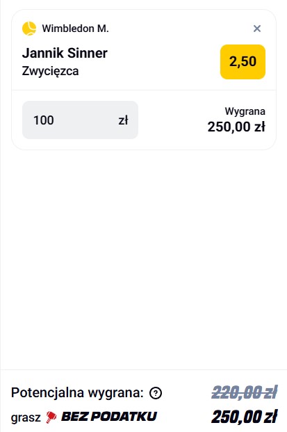 Wimbledon zakłady bukmacherskie w Betclicu